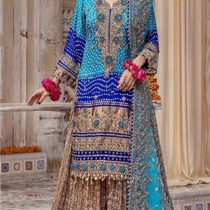 Khuda Baksh Designer Pakistani dress salwar kameez pret luxury pret 4pc suit M